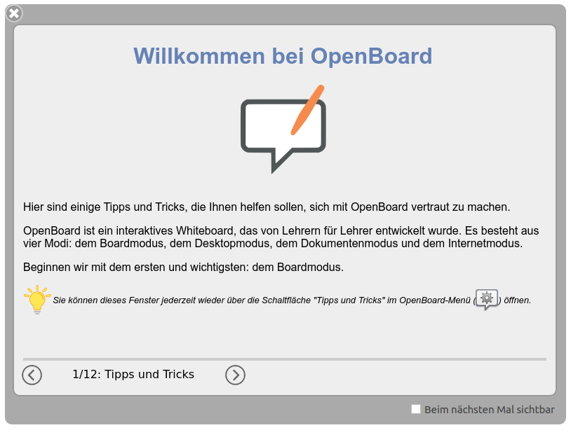 OpenBoard Tipps