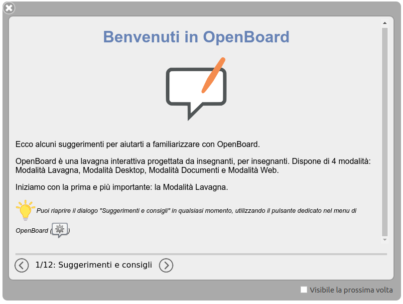 Suggerimenti OpenBoard
